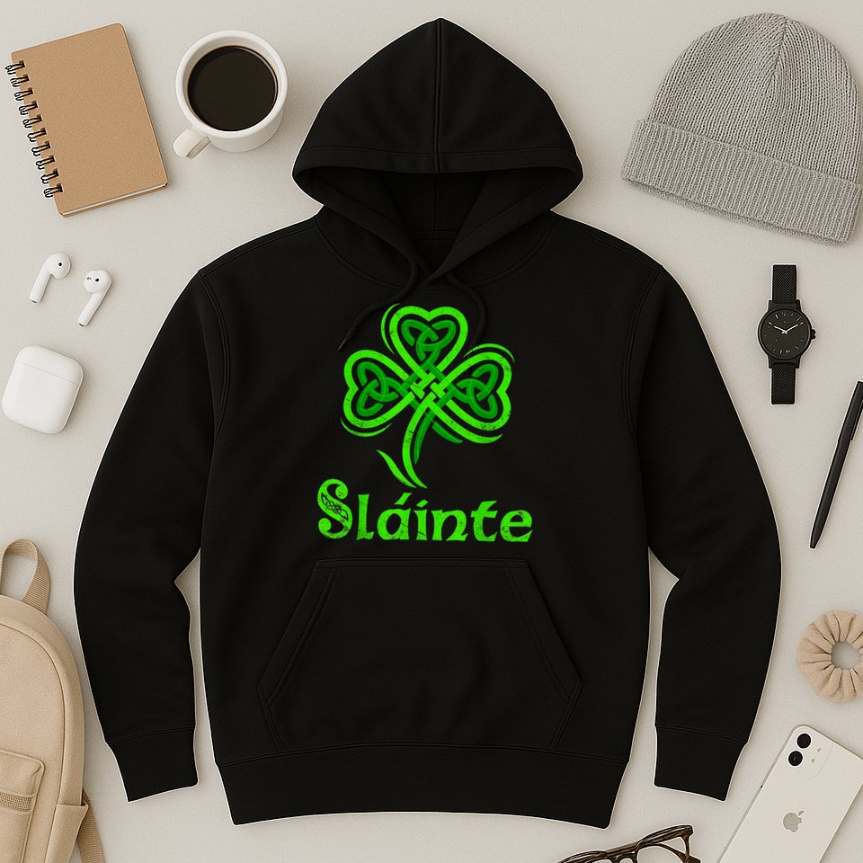 Slainte Irish Cheers Good Health St Patricks Day Slainte Hoodie