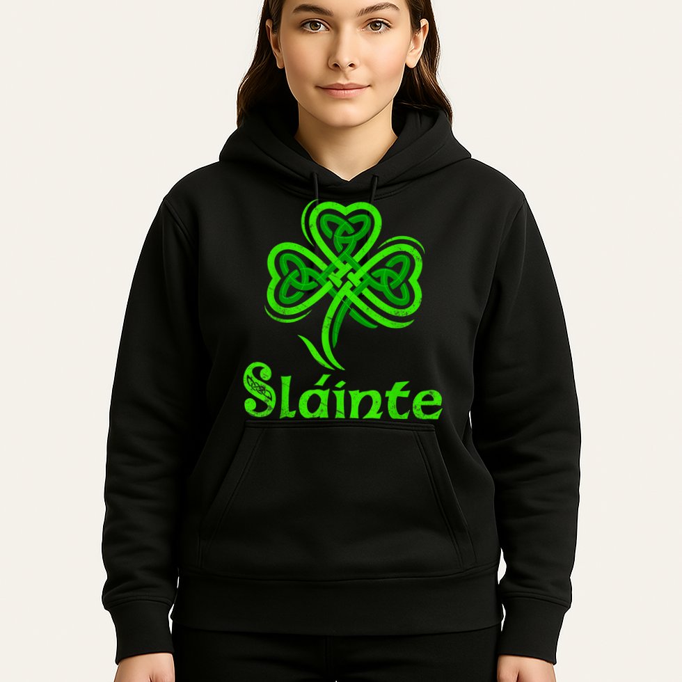Slainte Irish Cheers Good Health St Patricks Day Slainte Hoodie