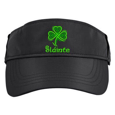 Slainte Irish Cheers Good Health St Patricks Day Slainte Adult Drive Performance Visor
