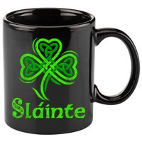 Slainte Irish Cheers Good Health St Patricks Day Slainte 11oz C Handle Ceramic Mug
