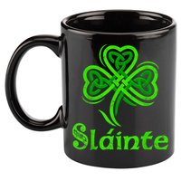 Slainte Irish Cheers Good Health St Patricks Day Slainte 11oz C Handle Ceramic Mug