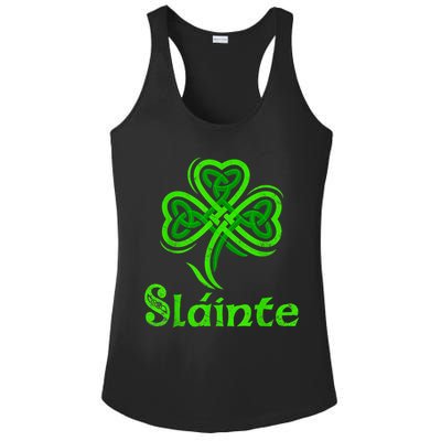Slainte Irish Cheers Good Health St Patricks Day Slainte Ladies PosiCharge Competitor Racerback Tank
