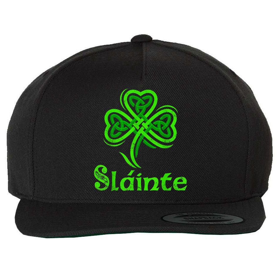 Slainte Irish Cheers Good Health St Patricks Day Slainte Wool Snapback Cap