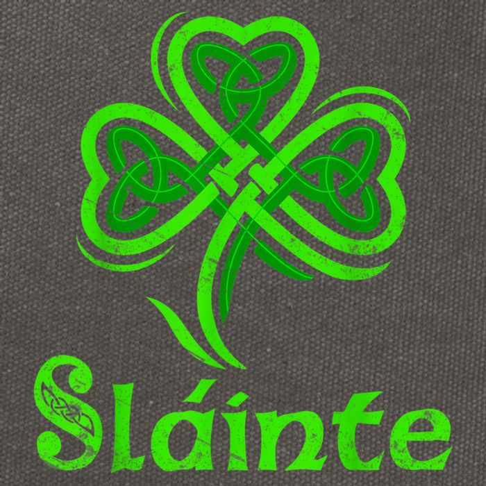 Slainte Irish Cheers Good Health St Patricks Day Slainte Cotton Canvas Backpack