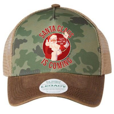 Santa Is Coming ThatS What She Said Legacy Tie Dye Trucker Hat