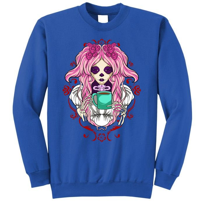 Skeleton Ing Cup Of Coffee Need Morning Coffee Gift Sweatshirt