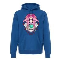 Skeleton Ing Cup Of Coffee Need Morning Coffee Gift Premium Hoodie