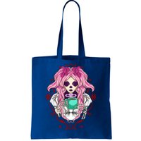 Skeleton Ing Cup Of Coffee Need Morning Coffee Gift Tote Bag