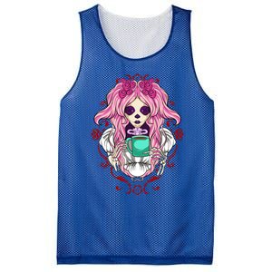 Skeleton Ing Cup Of Coffee Need Morning Coffee Gift Mesh Reversible Basketball Jersey Tank