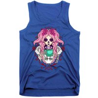 Skeleton Ing Cup Of Coffee Need Morning Coffee Gift Tank Top