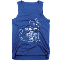 Sorry I Can't I Have Plans With My Cat Gift Tank Top