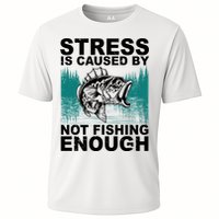 Stress Is Caused By Not Fishing Enough Performance Shirt