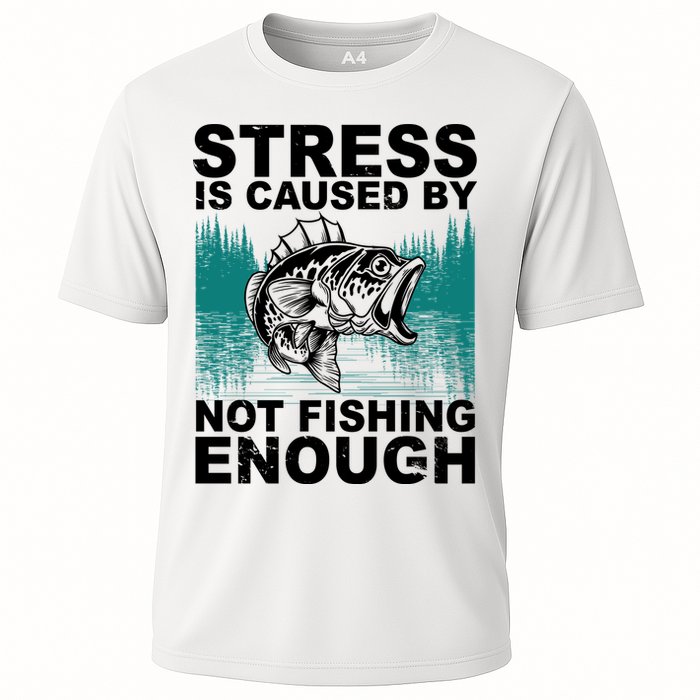 Stress Is Caused By Not Fishing Enough Performance Shirt