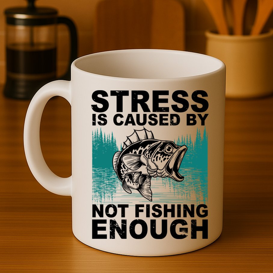 Stress Is Caused By Not Fishing Enough Mug