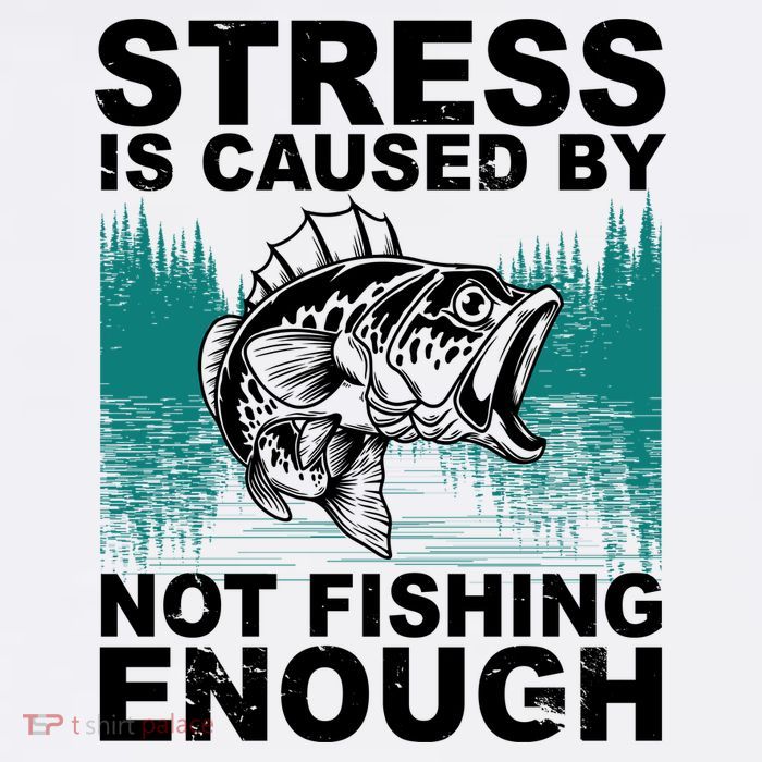 Stress Is Caused By Not Fishing Enough Cooling Performance Long Sleeve Crew