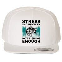 Stress Is Caused By Not Fishing Enough Wool Snapback Cap