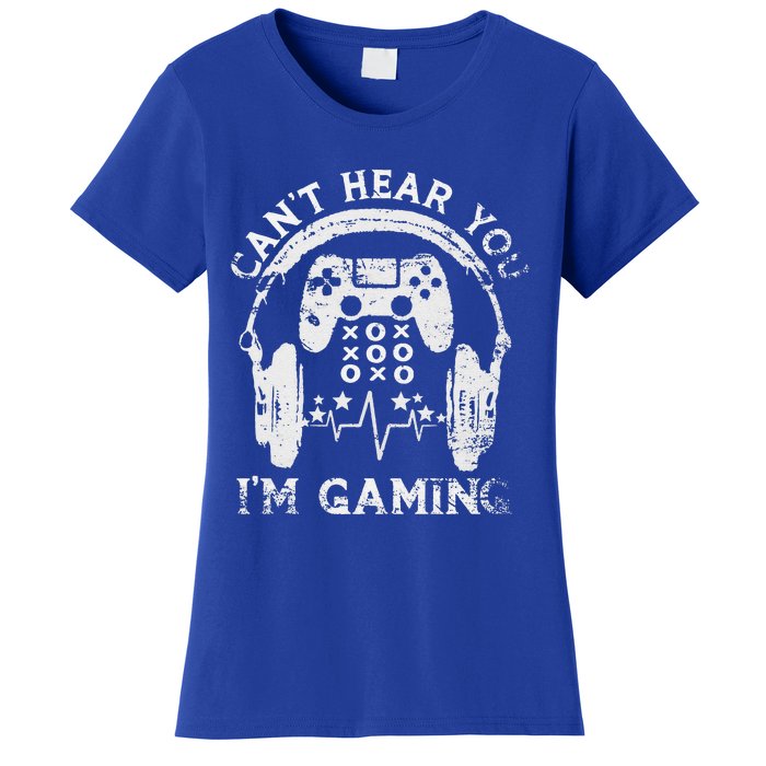 Sorry I Can't Hear You I'm Gaming Vintage Gamer Women's T-Shirt