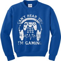 Sorry I Can't Hear You I'm Gaming Vintage Gamer Kids Sweatshirt