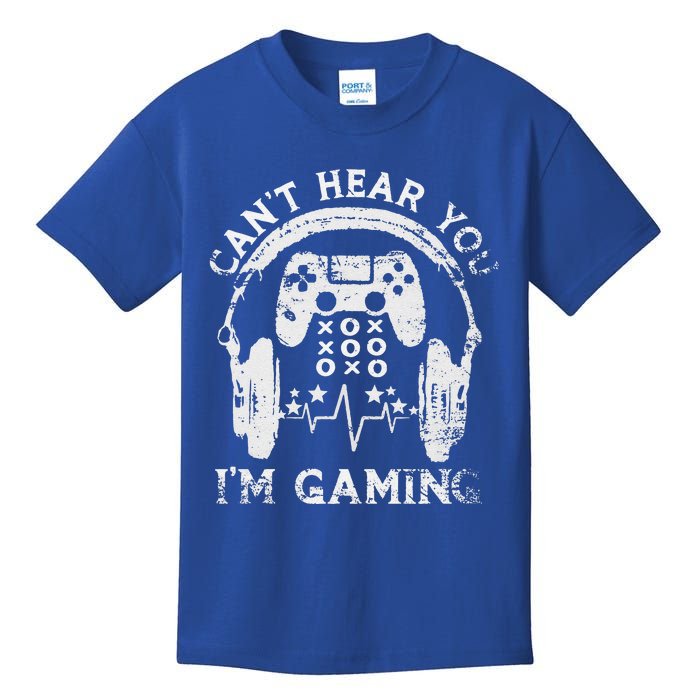 Sorry I Can't Hear You I'm Gaming Vintage Gamer Kids T-Shirt