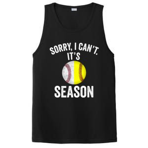 Sorry I CanT ItS Baseball Softball Season PosiCharge Competitor Tank