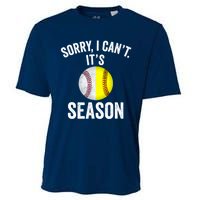 Sorry I CanT ItS Baseball Softball Season Cooling Performance Crew T-Shirt