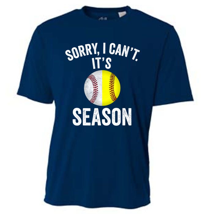 Sorry I CanT ItS Baseball Softball Season Cooling Performance Crew T-Shirt