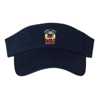 Sorry I Can’T It’S A No Bones Day Pug Funny Dog Mom & Dad Visor