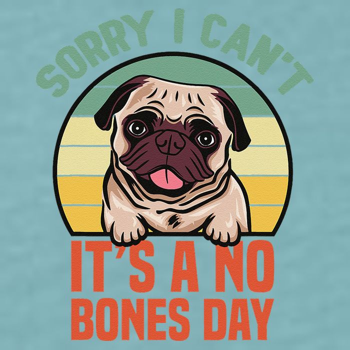 Sorry I Can’T It’S A No Bones Day Pug Funny Dog Mom & Dad Sueded Cloud Jersey T-Shirt