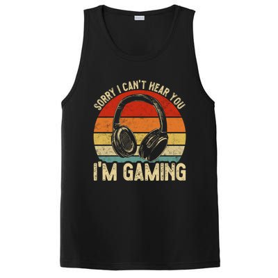 Sorry I Can't Hear You I'm Gaming Funny Gamer Gaming Vintage Gift PosiCharge Competitor Tank