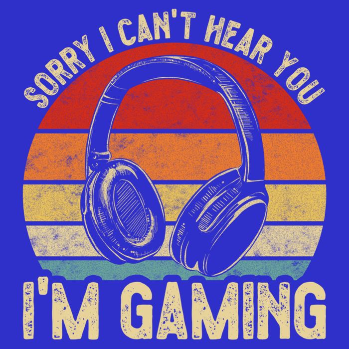 Sorry I Can't Hear You I'm Gaming Funny Gamer Gaming Vintage Gift Long Sleeve Shirt
