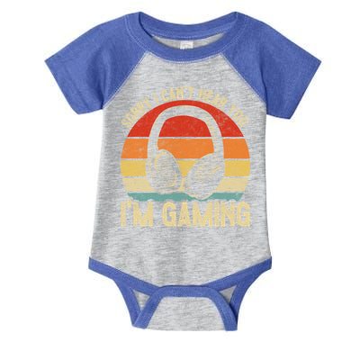 Sorry I Can't Hear You I'm Gaming Funny Gamer Gaming Vintage Gift Infant Baby Jersey Bodysuit