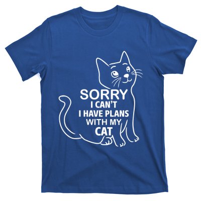 Sorry I Can't I Have Plans With My Cat Gift T-Shirt