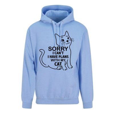 Sorry I Can't I Have Plans With My Cat Gift Unisex Surf Hoodie