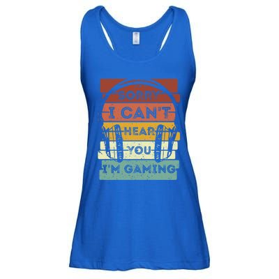 Sorry I Can't Hear You I'm Gaming Funny Gamer Gaming Vintage Gift Ladies Essential Flowy Tank