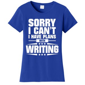 Sorry I CanT I Have Plans With Writing Gift Women's T-Shirt