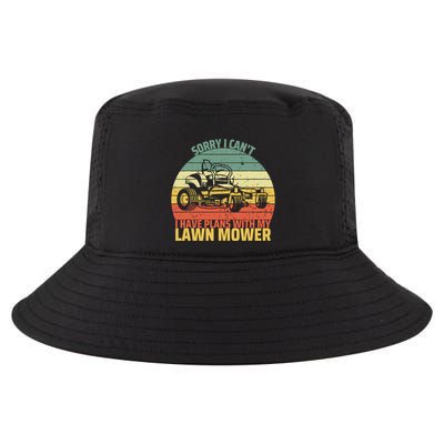 Sorry I CanT I Have Plans With Lawn Mower Cool Lawn Mowing Cool Comfort Performance Bucket Hat
