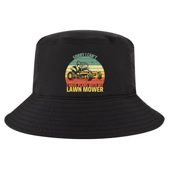 Sorry I CanT I Have Plans With Lawn Mower Cool Lawn Mowing Cool Comfort Performance Bucket Hat