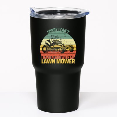 Sorry I CanT I Have Plans With Lawn Mower Cool Lawn Mowing Tumbler
