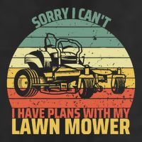 Sorry I CanT I Have Plans With Lawn Mower Cool Lawn Mowing Golf Towel