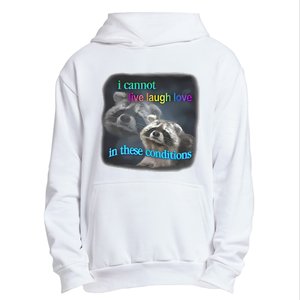 Snazzyseagull I Cannot Live Laugh Love In These Conditions Raccoon Urban Pullover Hoodie