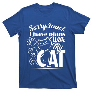 Sorry I Can't I Have Plans With My Cat Gift T-Shirt