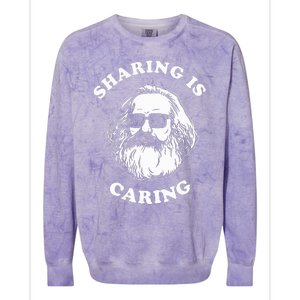 Sharing Is Caring Karl Marx Funny Socialism Colorblast Crewneck Sweatshirt