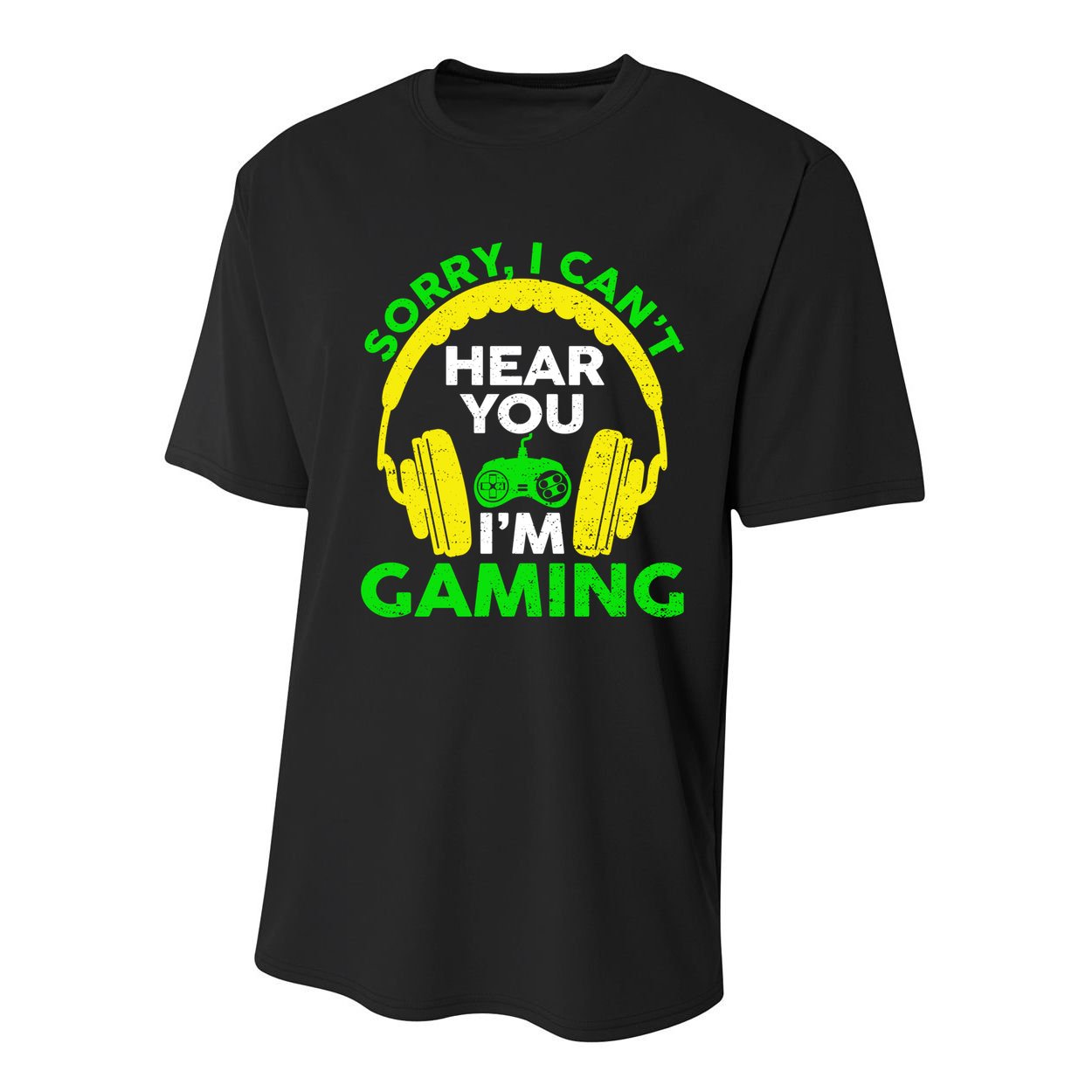 Sorry I Can't Hear You I'm Gaming Funny Gamer Gaming Vintage Funny Gift Youth Performance Sprint T-Shirt