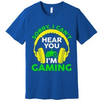 Sorry I Can't Hear You I'm Gaming Funny Gamer Gaming Vintage Funny Gift Premium T-Shirt