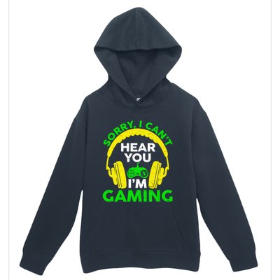 Sorry I Can't Hear You I'm Gaming Funny Gamer Gaming Vintage Funny Gift Urban Pullover Hoodie