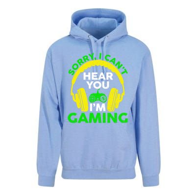 Sorry I Can't Hear You I'm Gaming Funny Gamer Gaming Vintage Funny Gift Unisex Surf Hoodie