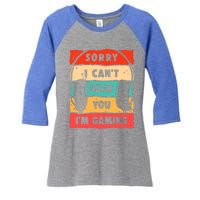 Sorry I Can't Hear You I'm Gaming Funny Gamer Funny Gift Vintage Gift Women's Tri-Blend 3/4-Sleeve Raglan Shirt