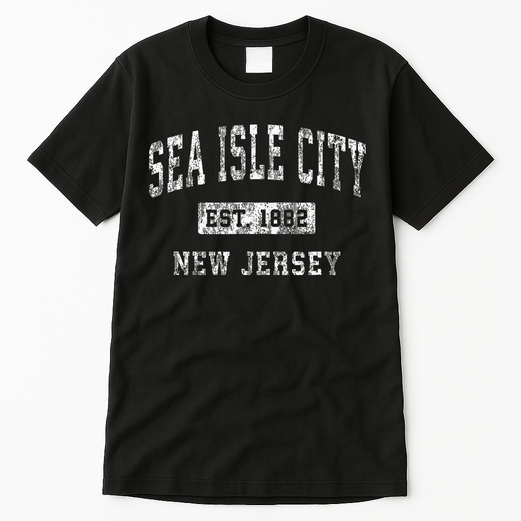 Sea Isle City New Jersey Nj Vintage Established Sports Tall T-Shirt