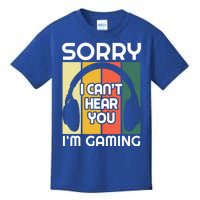 Sorry I Can't Hear You I'm Gaming Funny Gamer Vintage Retro Funny Gift Kids T-Shirt