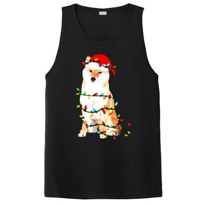 Shiba Inu Christmas Dog Lover Puppy Lights Xmas PosiCharge Competitor Tank